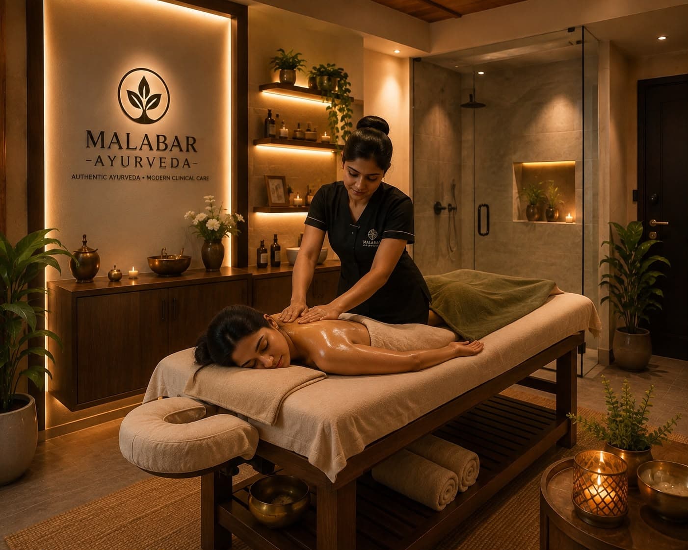 Traditional Ayurveda herbs and spices prepared for personalized care